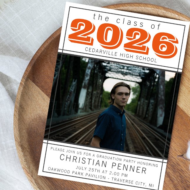 Convites Festa de formatura Open House 2023 Foto Laranja (Criador carregado)