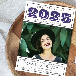 Convites Festa de formatura Open House 2025 Foto Roxo