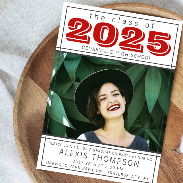 Convites Festa de formatura Open House 2025 Foto Vermelha (Criador carregado)