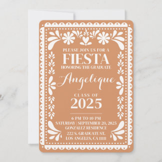 Convites Festa de formatura Papel Picado Mexicano Fiesta 20