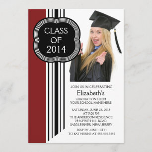 Convites Festa de formatura preta marrom moderna da foto