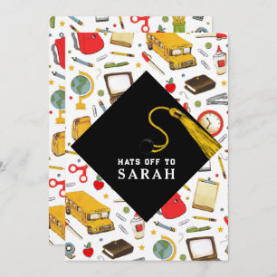 Convites Festa de formatura Principal da Educação de Profes