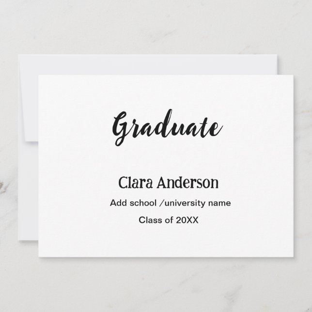 Convites Festa de formatura QR branco preto fotográfico clá (Frente)