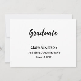 Convites Festa de formatura QR branco preto fotográfico clá