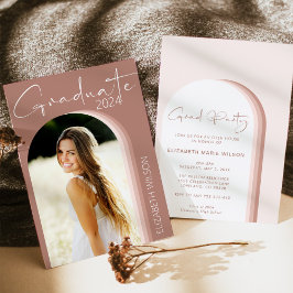 Convites Festa de formatura rosa-claro moderno