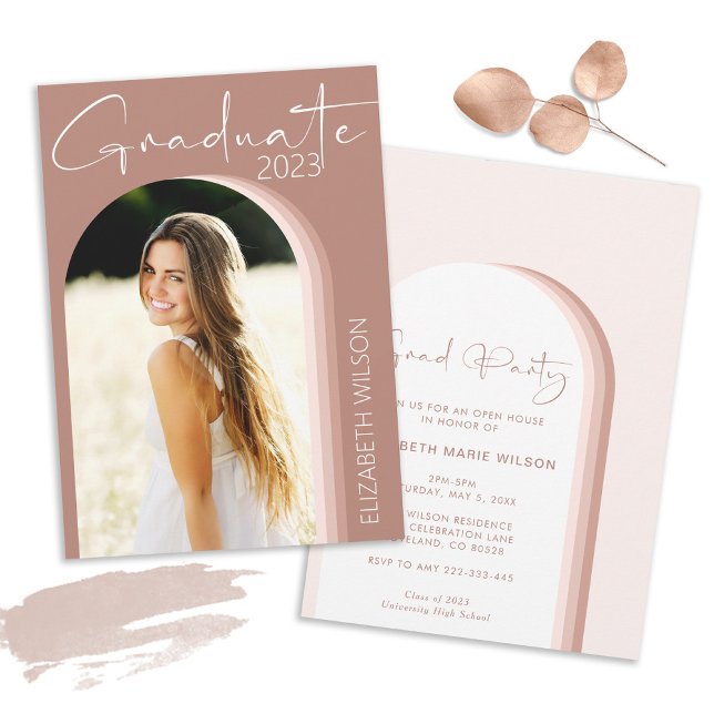 Convites Festa de formatura Rosa Moderna (Criador carregado)