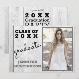 Convites Festa de formatura Rustic Barnwood 2025