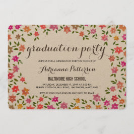 Convites Festa de formatura Rustic Floral Wreath