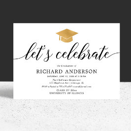 Convites Festa de formatura, Vamos celebram modernos simple