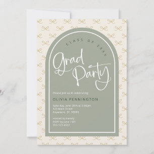 Convites Festa de formatura verde Arcos giros