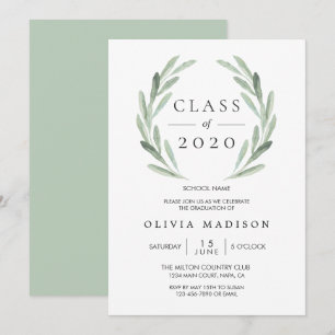 Convites Festa de formatura Verde de Frota de Oliva