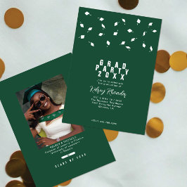 Convites Festa de Formatura Verde e Branco Lançamento de Bo