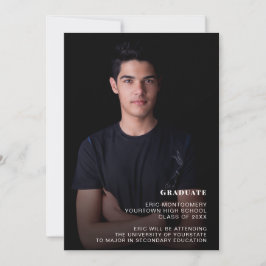 Convites Festa de formatura Virtual 1 Foto Preta