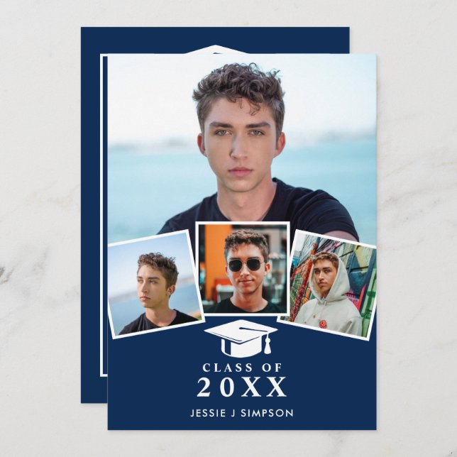 Convites Festa de formatura VIRTUAL de Fotografias (Frente/Verso)