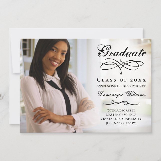 Convites Festa de formatura Virtual de Fotografias de Scrip (Frente)