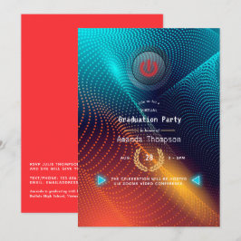 Convites Festa de formatura virtual futurística