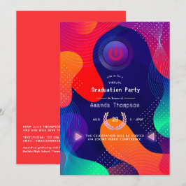 Convites Festa de formatura Virtual Geométrica