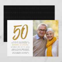 Festa de foto de 50º aniversário dourado