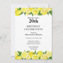 Festa de Foto de Aniversário de Lemon 20 de Waterc