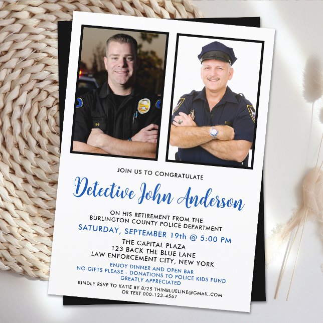 Convites Festa de Fotografia do 2º Aposentadoria de Polícia (Criador carregado)