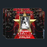 Convites Festa de Fotografias Douradas das Estrelas de Holl<br><div class="desc">personalizar para qualquer evento</div>