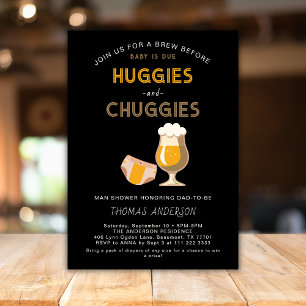Convites Festa de fraldas do papai Huggies Chuggies Baby Sh