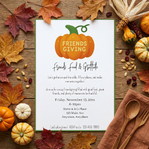 Convites Festa de Friendsgiving: Amigos, Comida e Gratidão