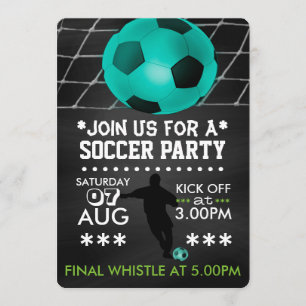Convites Festa de Futebol ou Soccer em Quadro de Giz