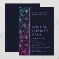 Festa de Gala de Elegante Blue Botanic Charity Eve
