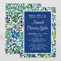 Festa de Gala de Evento Floral de Caridade Azul-Co