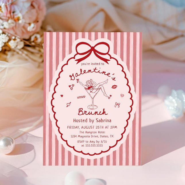 Convites Festa de Galentine's Day Desenhada à Mão Caprichos (Criador carregado)