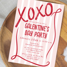 Festa de Galentine's Day Desenhada à Mão XOXO