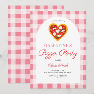 Convites Festa de Galentine's Day Pizza Dia dos Namorados