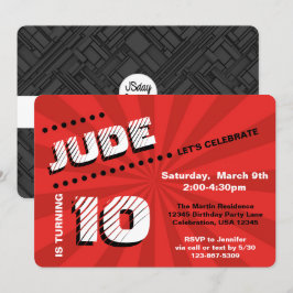 Convites Festa de Garoto de Grafite de Adolescente/Adolesce