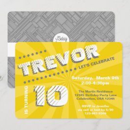 Convites Festa de Garoto de Grafite de Adolescente/Adolesce