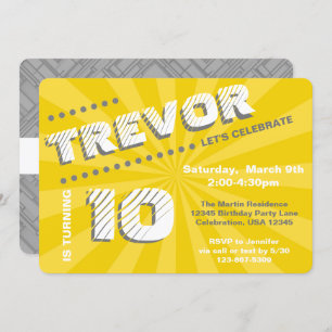 Convites Festa de Garoto de Grafite de Adolescente/Adolesce