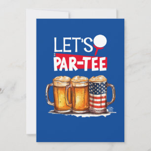 Convites Festa de Golfe do Dia da Independência 4 de Julho