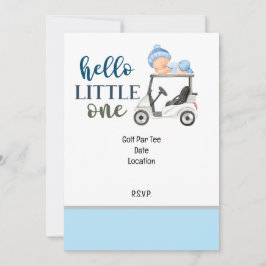 Convites Festa de golfe salve a data em Chá de fraldas BOY