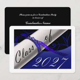 Convites Festa de Graduação Azul e Branco