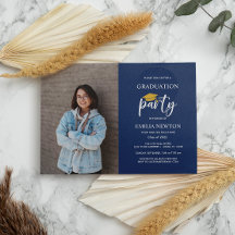 Festa de Graduação com Borla de Foto Azul