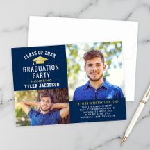 Festa de Graduação com Foto e Tampa Dourada Marinh