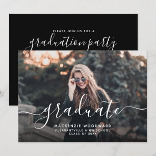 Convites Festa de Graduação com Foto Personalizada e Letra 