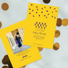 Convites Festa de Graduação com Lançamento de Boina Violeta