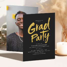 Convites Festa de Graduação com Letra de Pincel Moderna Sim