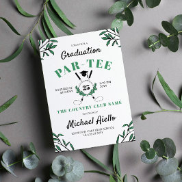 Convites Festa de Graduação com Tema de Golfe e Vegetação