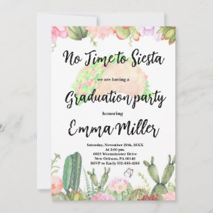 Convites Festa de Graduação de Cactus