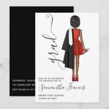 Festa de Graduação de Menina Elegante Vermelha, Pr