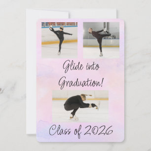 Convites Festa de Graduação de Patinação no Gelo com Aquare