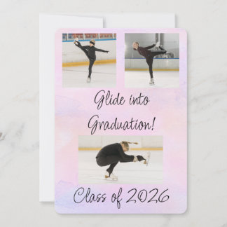 Convites Festa de Graduação de Patinação no Gelo com Aquare