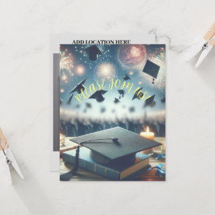 Convites Festa de Graduação Moderna e Elegante 